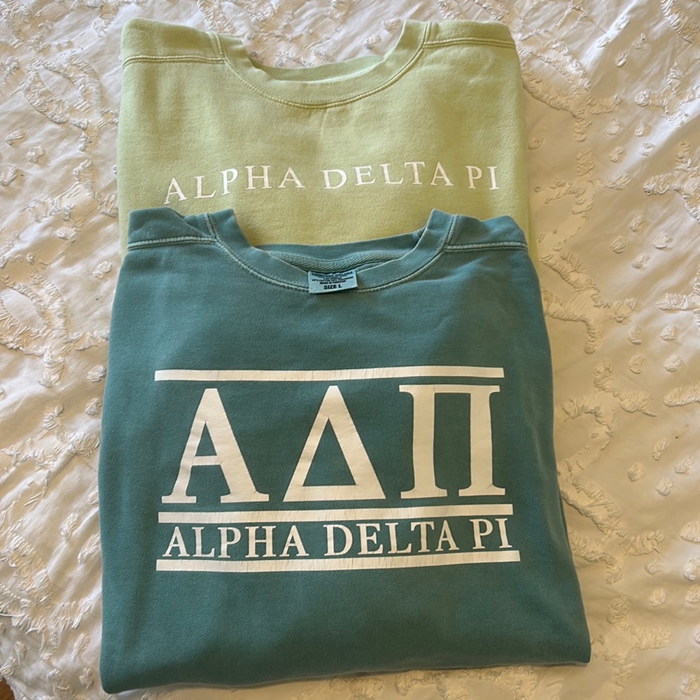 Alpha delta pi ADPi sorority comfort colors sweatshirt - two for one!